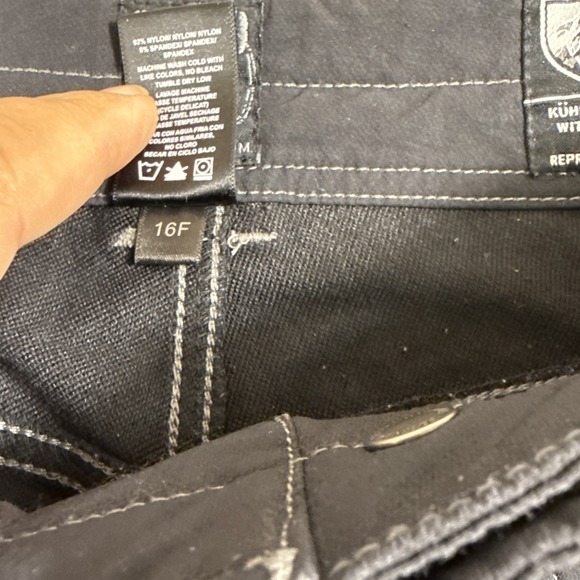 PANTS CARGO KUHL  Woman 16  Black Destroyr Stretch  Outdoor Hiking Zip Pockets - Picture 5 of 11